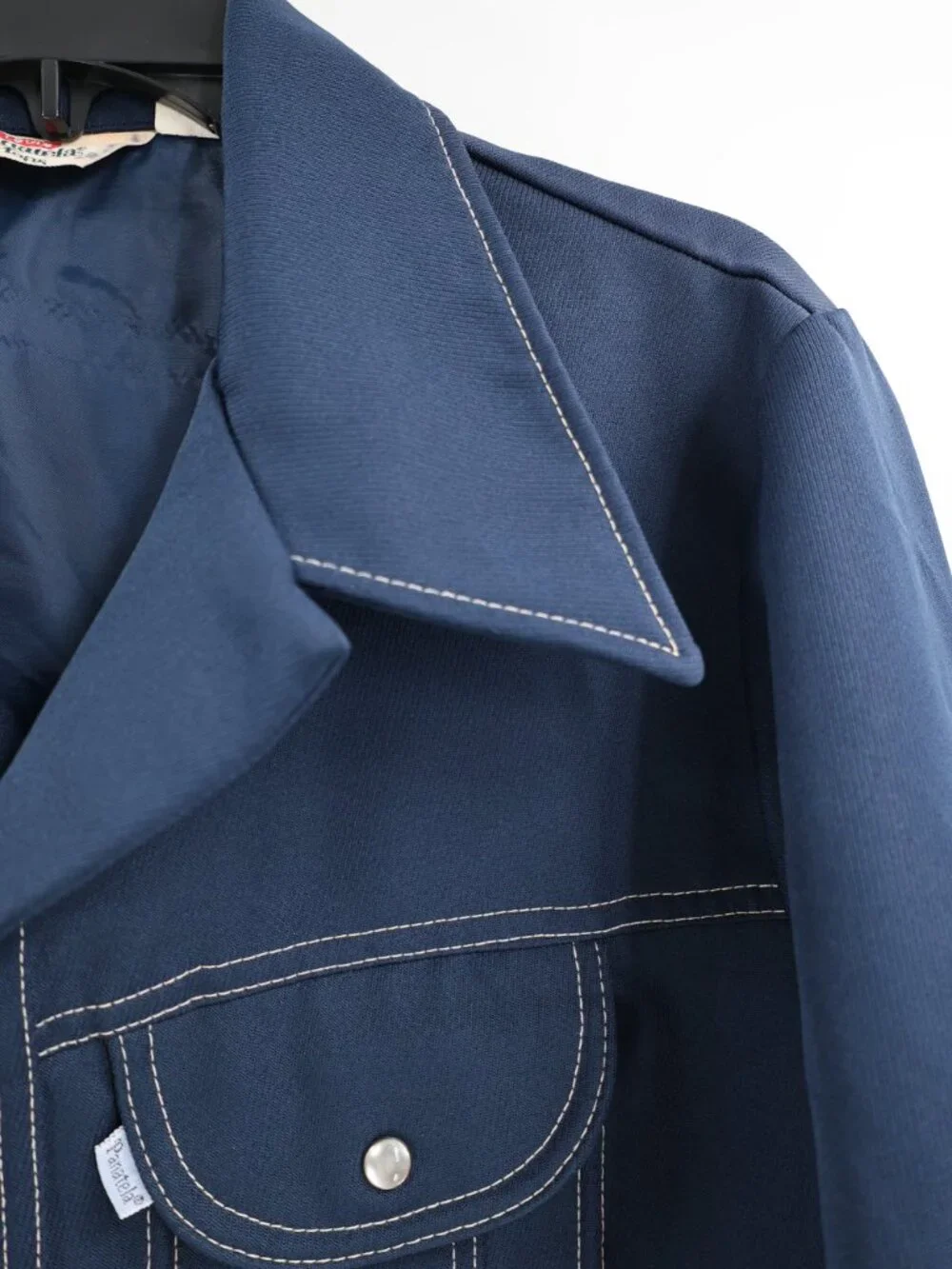 VTG Levis Panatela tops Jacket Mens XL Blue Western pearl Snap button 70s pocket - Picture 2 of 15